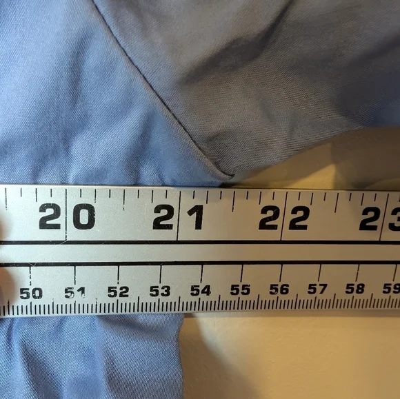 White House Black Market Women's Small Blue Button Down Peekaboo Sleeve Blouse - Picture 10 of 10